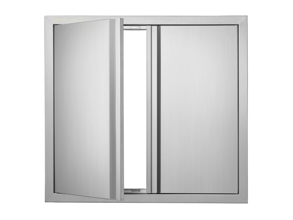 Puerta de cocina exterior de acero inoxidable de 660 x 610 mm para isla de barbacoa y armarios Tekmaquinas