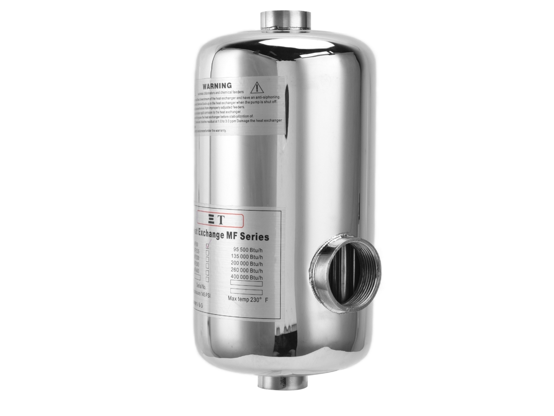 Intercambiador de calor de 25 kW para piscina y spa con termostato