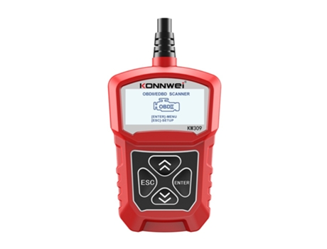 Escáner Universal para coche KONNWEI KW309, lector de códigos automotriz profesional, herramienta de escaneo de diagnóstico para vehículo rojo