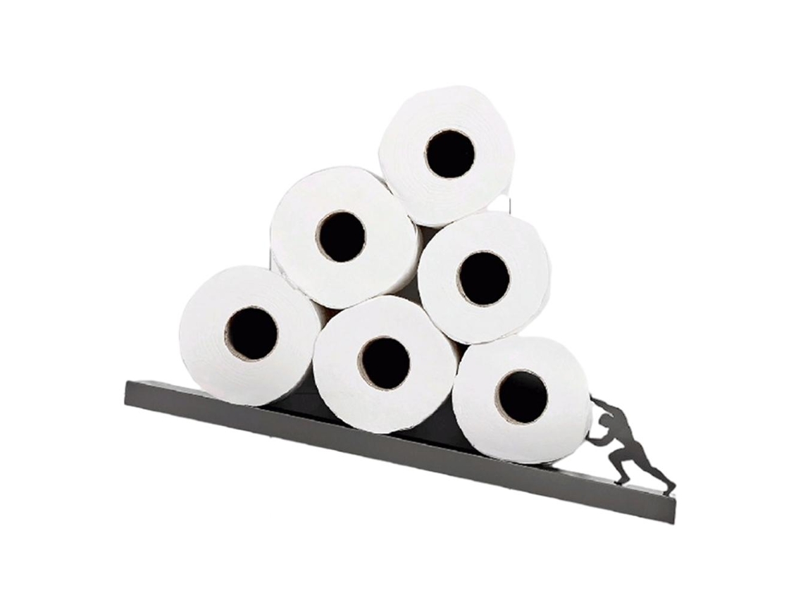 Estante flotante para papel higiénico con imagen en color