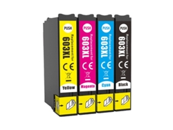 Cartucho de tinta 603xl compatible con Epson Expression Home XP 2100 XP 2105 XP 2155 XP 3105 XP 4100 XP 4105 WF 2830 WF 2835 WF 2810 WF 2850 (4 unidades)