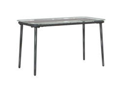 Mesa de jardín negra 80 x 40 x 45,5 cm Patas de mimbre MAISON EXCLUSIVE