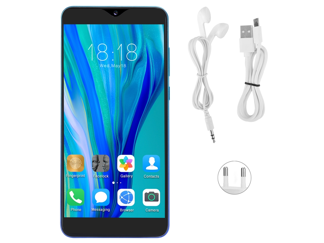 Smartphone P46 Pro Con Doble Tarjeta Y Doble Modo De Espera. Rango De Frecuencia 3g Universal, 100-240 V, Azul Degradado, Ue.