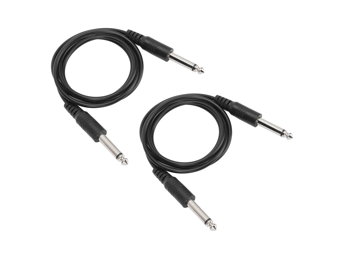 Cabo De Instrumento 6.35mm Para Guitarra Eléctrica Bajo Mandolina 1m/3.3ft Conectores Rectos