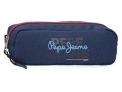 Estuche escolar de poliéster azul marino Seldon de Pepe Jeans
