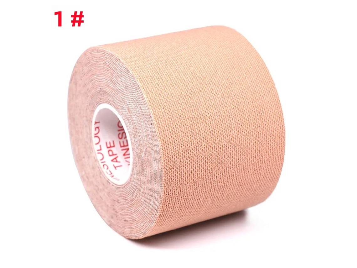 Vendaje adhesivo musculoesquelético elástico para aliviar el dolor de rodilla en casos de esguinces y distensiones. Mdug (caqui, 3,8 cm x 5 cm)
