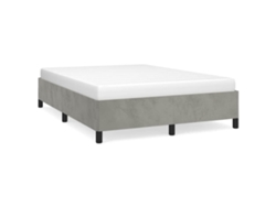 Maison Exclusive - Estructura De Cama Sin Colchón, Gris Claro, 152x203 Cm, Queen, Terciopelo