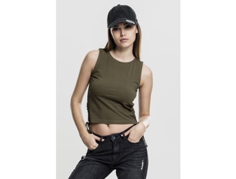 Top de Mujer URBAN CLASSICS Urban Classic Encaje Verde (Talla: XL)