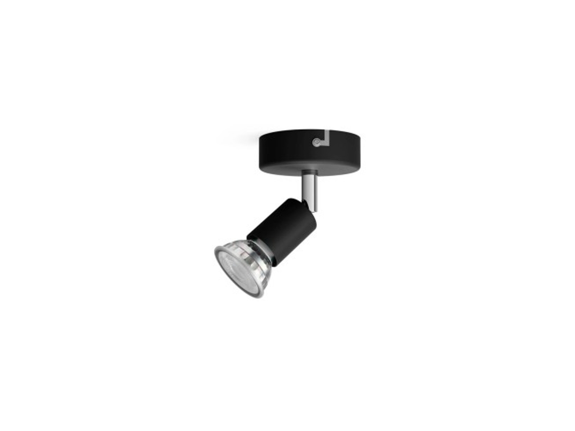 Foco Limbali Gu10 con 1 elemento negro Ø 8 X 13 Cm Philips (bombilla no incluida)