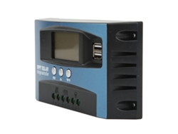 Controlador de Carga Solar 30A 12/24V LCD 2 USB Proteção Contra Sobrecorrente