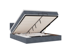 Maison Exclusive - Estructura Cama Otomana Colchones Terciopelo Gris Oscuro