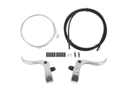 Conjunto De Cabos De Freio Para Bicicleta Com Haste De Freio Capa Fim Clips Em S Para Mountain Road Bike Bl329t Prata