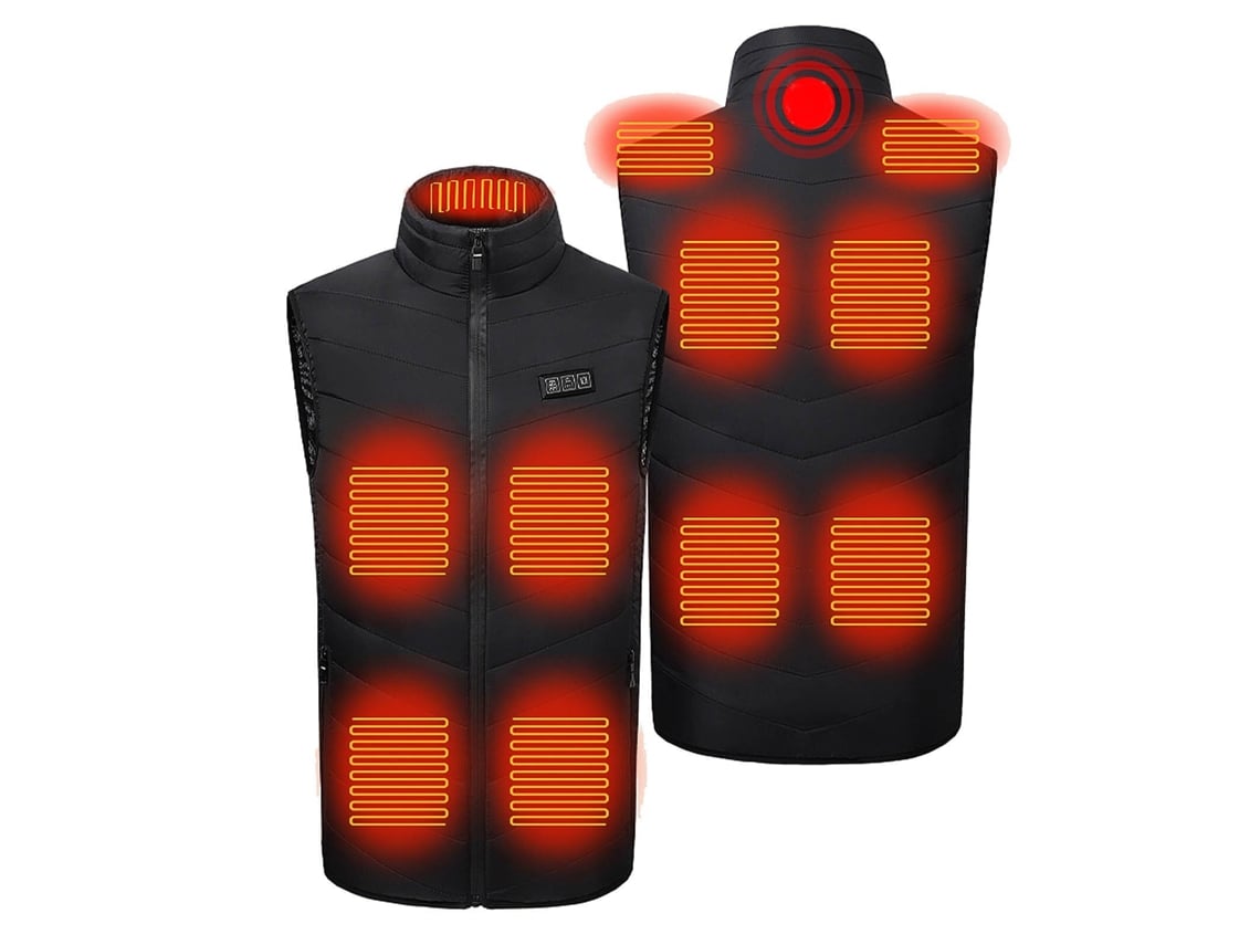 Tengoo Hv-11s Colete Térmico Unissex 11 Áreas Aquecimento 3 Níveis Usb Inverno Esqui Camping