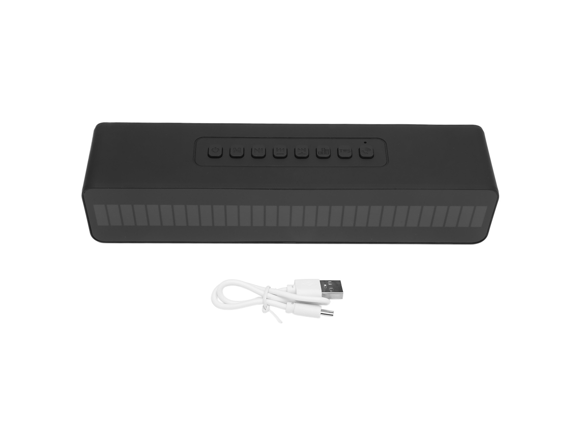 Alto-falante Bluetooth Led Portátil Subwoofer Wireless 5.0 Bateria Grande Capacidade Multifuncional Preto