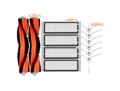 Accesorios para aspiradoras, cepillo, filtro Hepa para xiaomi mijia mi 1S Roborock S50 S55 S52 S6, repuestos de rodillos para Robot, 12 Uds.