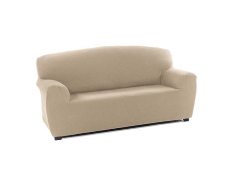 TIENDA EURASIA - Funda Sofa, Poliéster, Algodón y Elastano, Beige, 4 Plazas