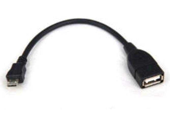 Cable USB 3GO Micro-USB B/USB A 0.15 m Macho/Hembra Negro