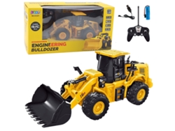 Excavadora Bulldozer de control remoto RC 2.4g 6 canales Amarillo B.active