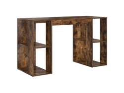 Maison Exclusive - Escritorio Con Estante Roble Ahumado 130 X 50.5 X 75 Cm