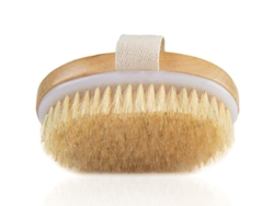 Cepillo De Baño Unisex De Madera Con Recipiente Exfoliante Y Masajeador.