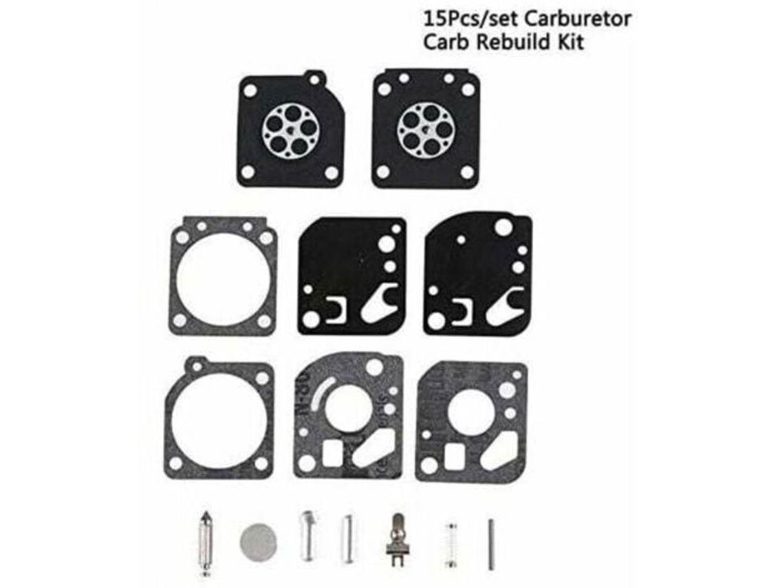15pcs Rb-29 Carburetor Repair Kit Diaphragm Gaskets Chainsaw For Zama C1u, Homelite Ut-20004-ab Ut-20024-ab Ut-20044-ab, Ryobi 26cc & 30cc