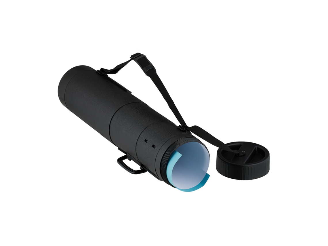 Relaxdays Rollo Extensible Para Carteles, 80-135 Cm, Ø 18,5 Cm, Transporte De Carteles Y Dibujos, Hasta Din A0, Negro