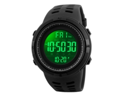 Reloj Deportivo Digital Para Hombre, Resistente Al Agua Hasta 50 M, Led, Cronómetro, Alarma, Color Negro.