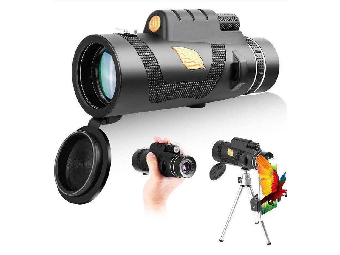 Prismáticos ENKERS Monoculares 12X42 Monocular HD Alta potencia Multicoated Lente de vidrio óptico Grip Grip para Observer-Black
