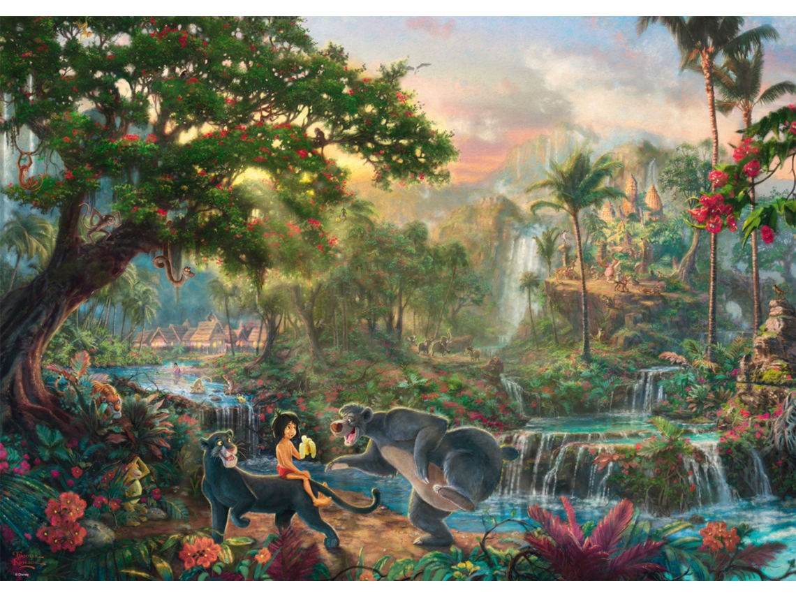 Rompecabezas Schmidt Disney El libro de la selva, 1000 piezas, Thomas Kinkade
