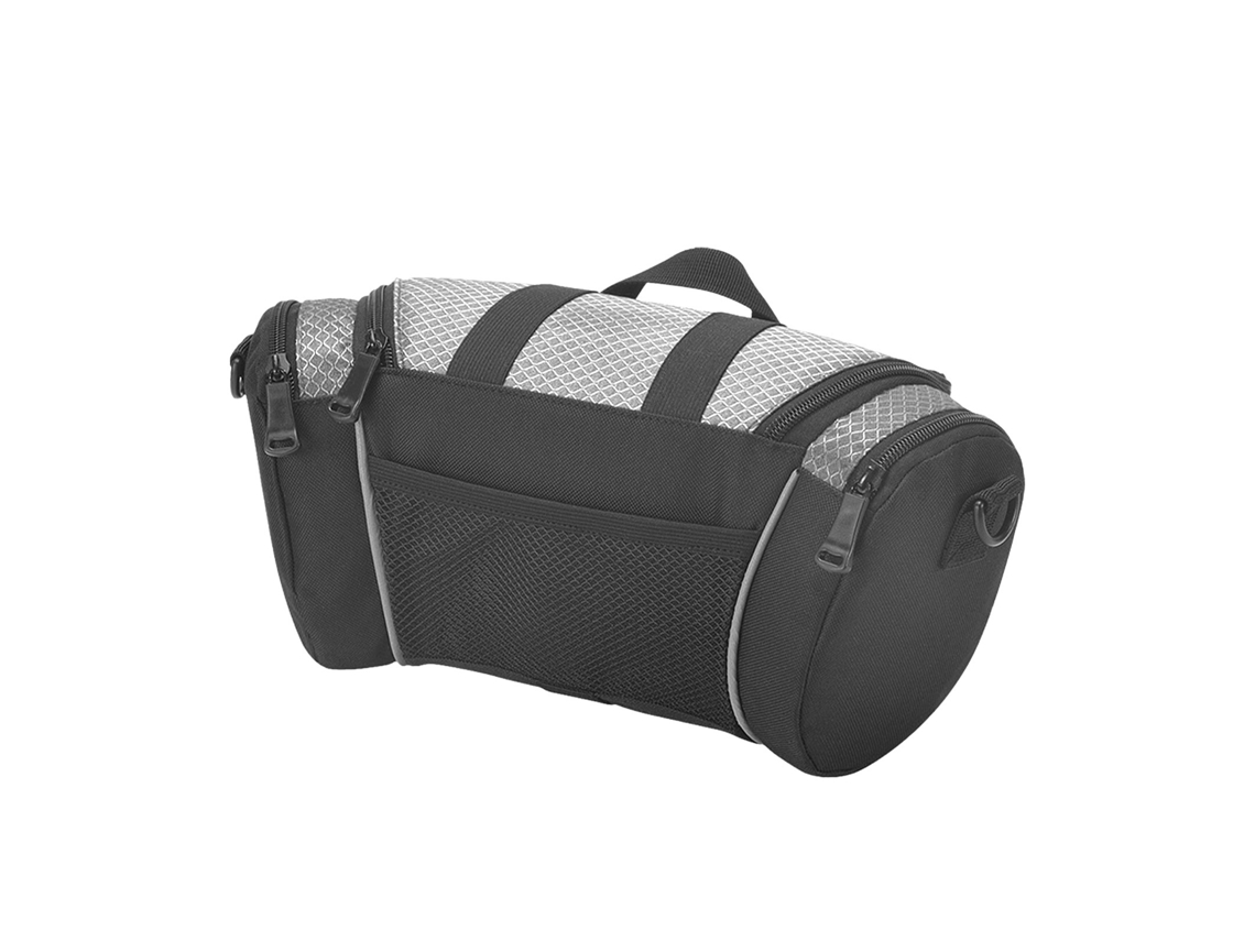 2026-bolsa Para Manillar De Bicicleta 5l Capacidad Grande Nylon Con Cintas Reflectantes Gris Plata