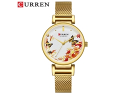 Reloj De Mujer De Aleación A La Moda, Reloj Minimalista De Cuarzo Con Estampado De Mariposa.