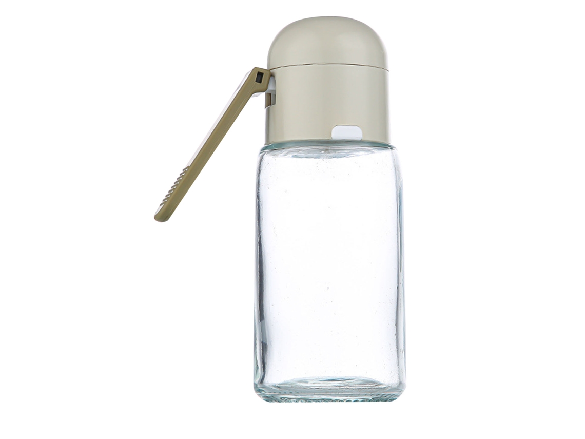 Botella Dosificadora De Sal De 180 Ml Con Tapa Hermética De Vidrio Transparente Para Cocina.