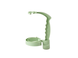 Mango Regulable Pp+tep Verde Para Botellas Pet 13,5-20cm, Con Empuñadura Antideslizante Y Abrebotellas.