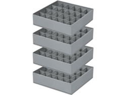 Organizador De Cajones Plegable De 24 Compartimentos Para Ropa Interior Y Calcetines, 4 Unidades.