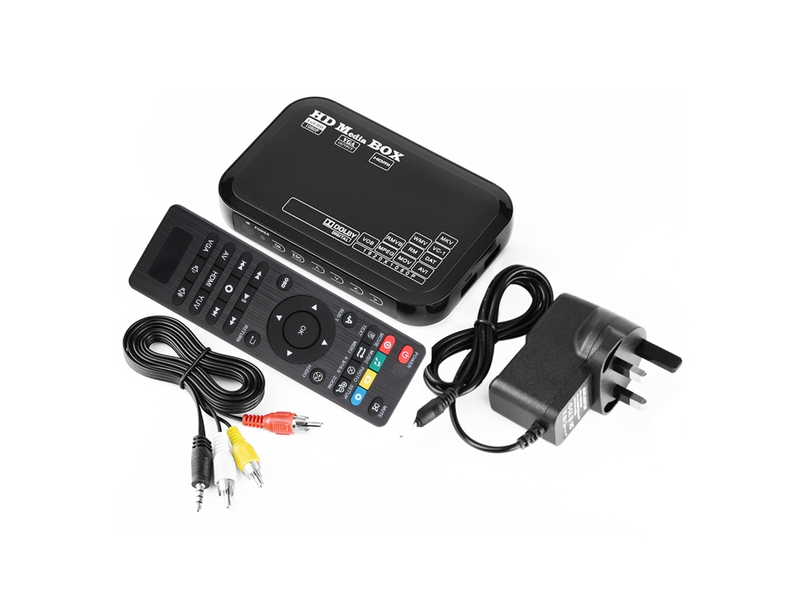 Reproductor Multimedia Full Hd Mini Box 1080p Compatible Con Mmc, Rmvb, Mp3, Avi, Mkv, Usb Y Hdmi.