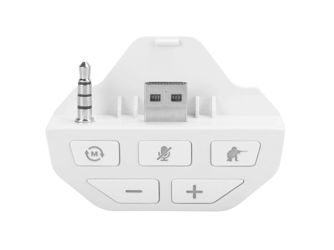 Adaptador de auriculares para mando o adaptador convertidor de auriculares para mando inalámbrico Xbox One Hengjian (blanco)