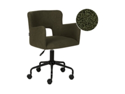 Silla de oficina BELIANI Sanilac de Bouclé Verde 62x62x79