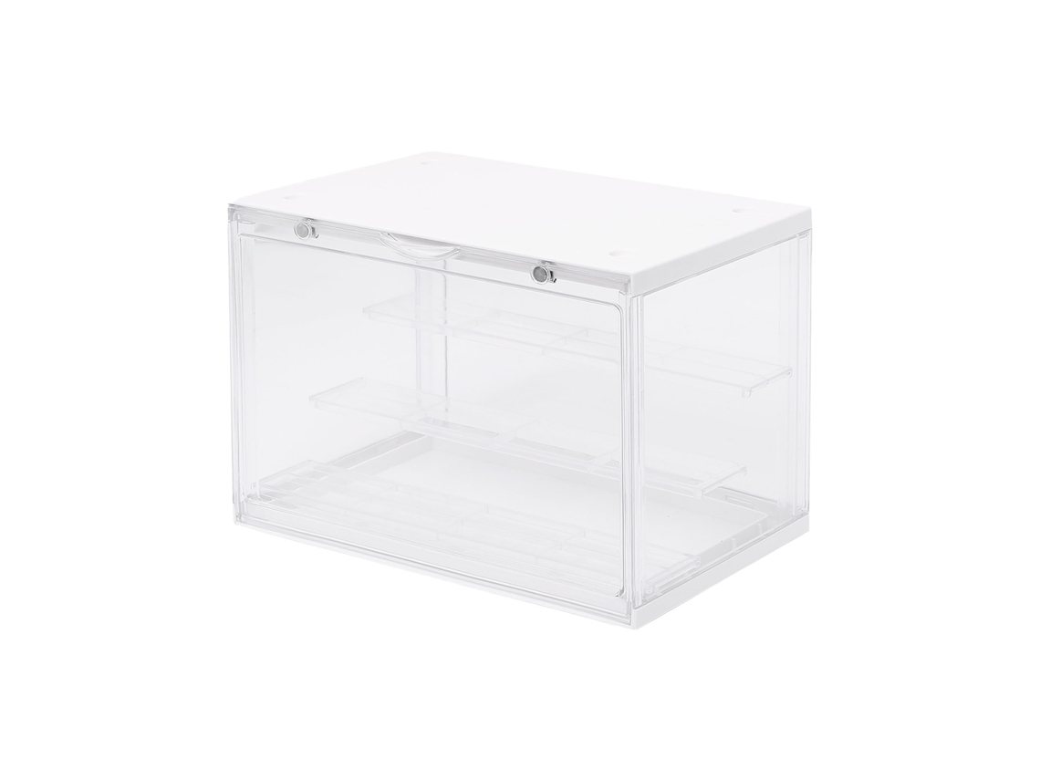 Caja Expositora Transparente Para Muñecas Con Diseño Magnético Estable, Color Blanco. Almacenamiento Para Figuras De Acción.