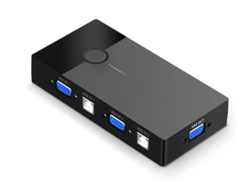 Conmutador KVM USB 2 puertos VGA Yizhood Negro