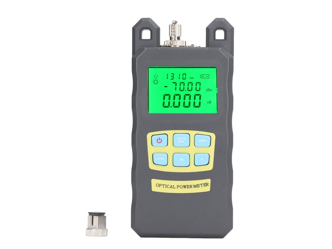 Medidor De Potencia Óptica Con Interfaz De Conector Sc De 2,5 Mm, Rango De Alta Precisión De -70 A 10 Db, Material Abs.