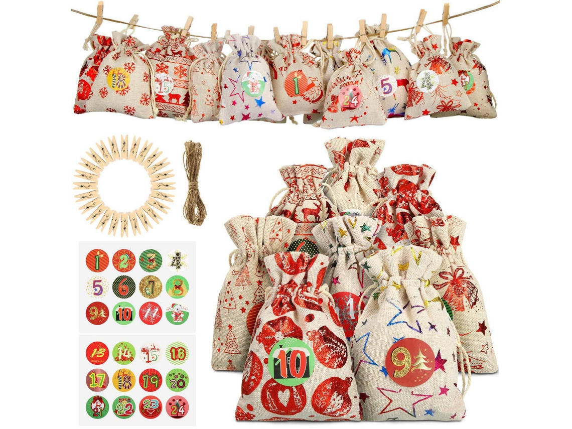 Kit de bolsas para almacenamiento y decoración navideña