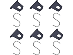 Rebe-ganchos Para Toldo De Camping Y Rv, 6 Pares De Ganchos En S Con Ganchos Perforados, Accesorio Para Caravana Y Motorhome