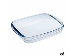 Molde para Horno Ô Cuisine Rectangular Transparente Vidrio 23 x 15 x 5 cm (6 Unidades)