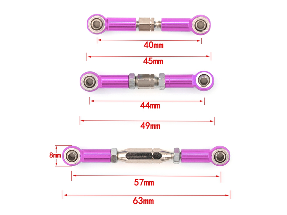 Varilla De Tracción De Aluminio Para Coche Rc Wltoys 1/14 (144001), Piezas De Mejora Y Accesorios.