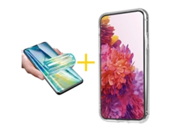 Pack 1 X Película de Vidrio Templado Hidrogel + Funda SKYHE para Samsung Galaxy A35 5G Gel Reforzado Incoloro Clear