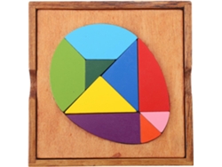 Rompecabezas De Huevos Tangram Para Niños Y Niñas, Juego De Bloques De Madera Coloridos
