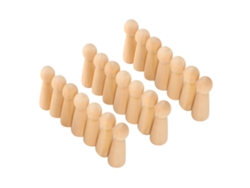 Juego De 20 Muñecos De Pino De Madera Para Pintar, Manualidades, Decoración Del Hogar Y Regalos.