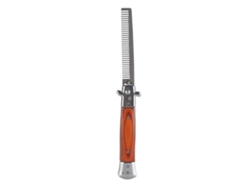 Peine Plegable De Acero Inoxidable Con Resorte Automático Switchblade Para Peinado Portátil Aceite Cabello