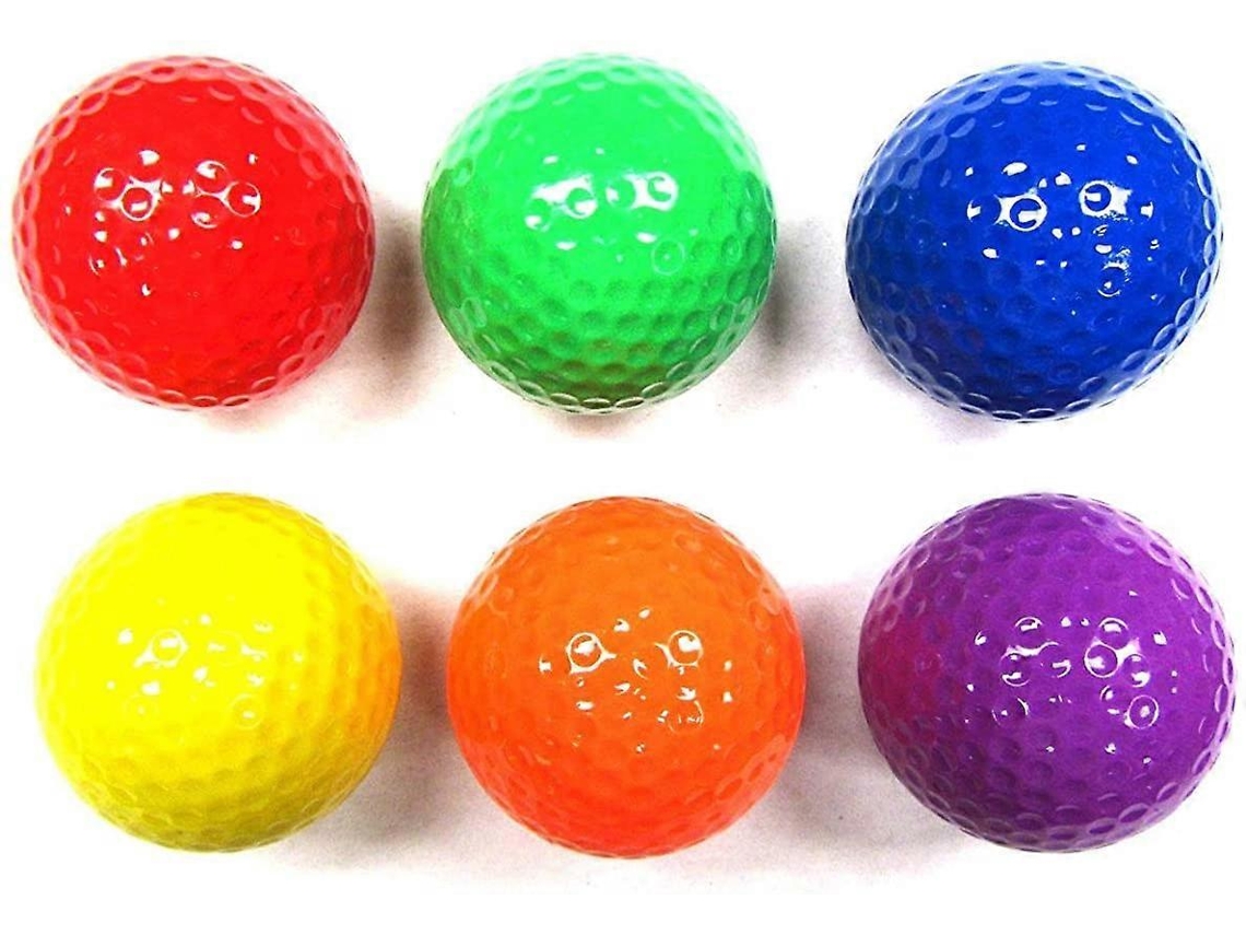Pelota de golf de colores variados, pelotas de práctica de golf (seis colores)