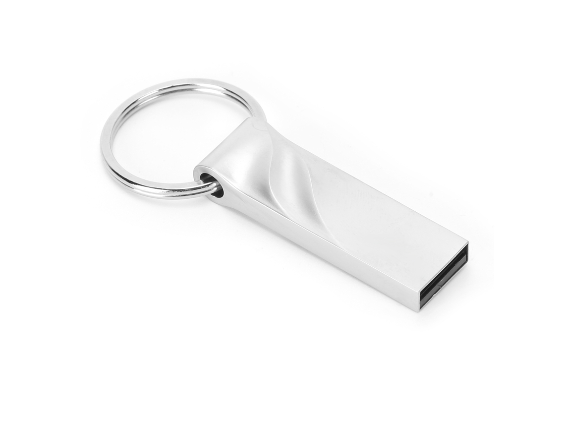 Unidad Flash Usb (mini Portátil, Material Metálico) Unidad Flash Usb Mini Metálica Con Patrón De Agua Usb2.0, Plata 128gb